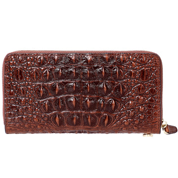 PIJUSHI Designer Handbags for Women Crocodile Leather Crossbody Satchel Bag  with Butterfly Bundle with Women Wristlet Wallet Crocodile Leather Wallet