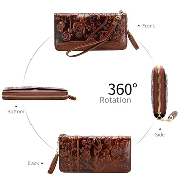 Luxury Flower Genuine Leather Wallet
