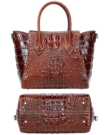PIJUSHI Women's Designer Crocodile Crossbody Bag