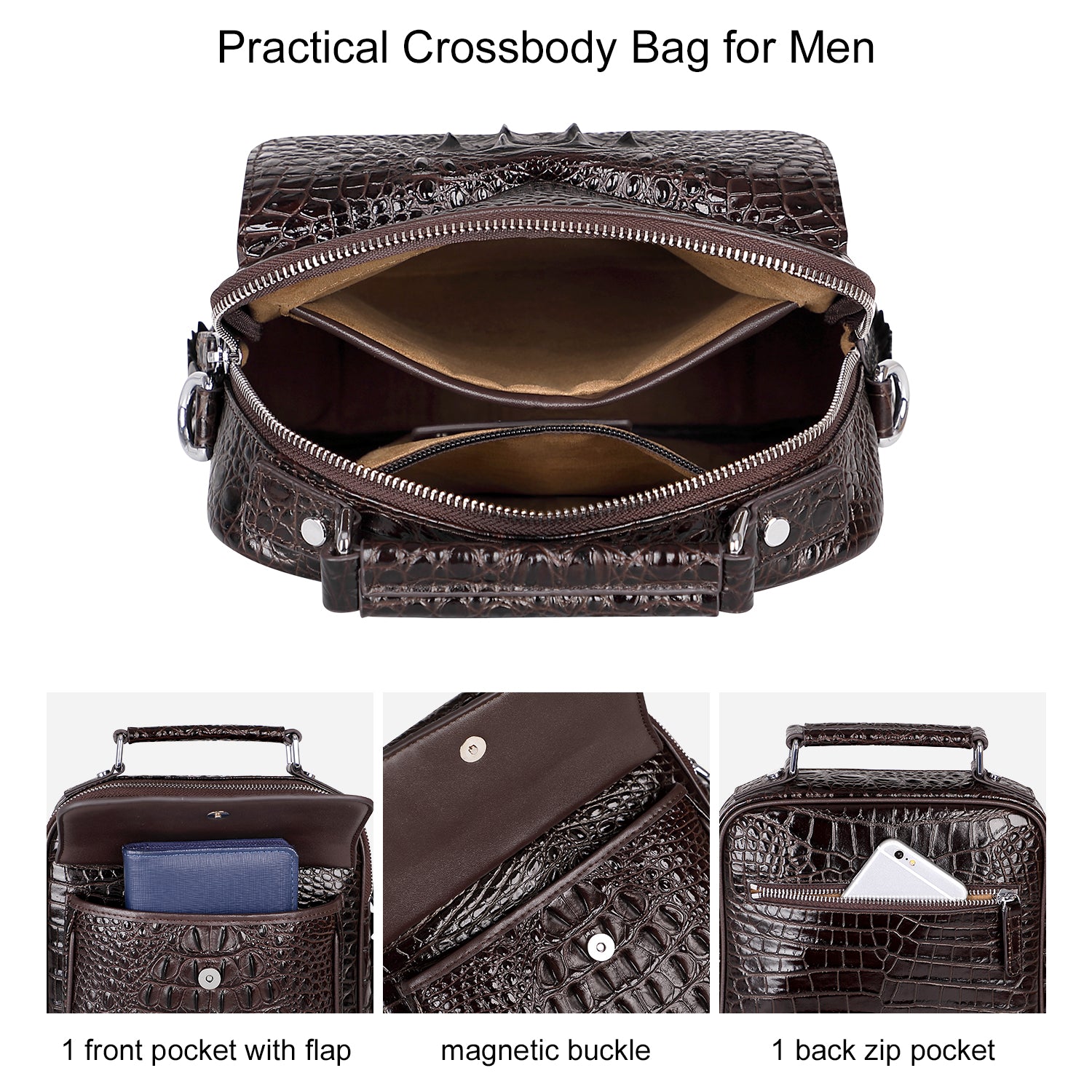 Crocodile on sale mens bag